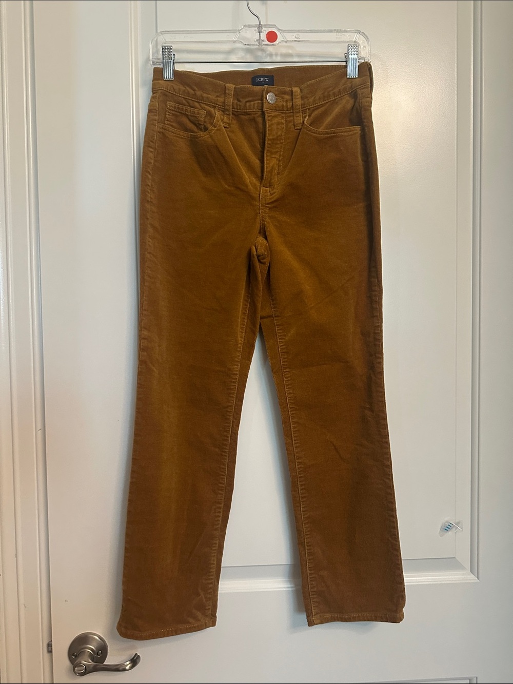 J. Crew Straight-Leg Corduroy Jeans in Camel Brown